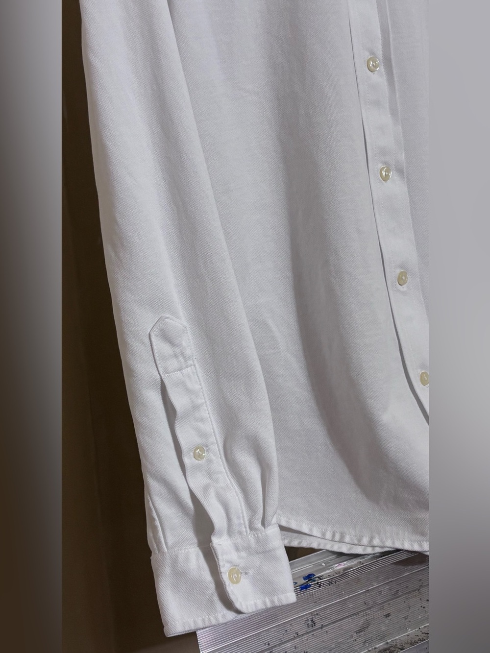 Polo by Ralph Lauren Knit White Long-Sleeve Button-Down Oxford Embroidered Pony - Picture 5 of 13